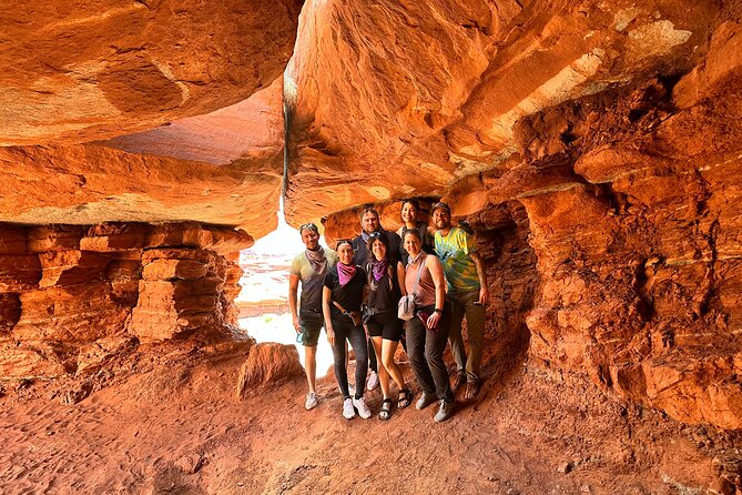 BEST! Catacomb <em>CAVES</em> U-Drive 4X4 UTV Tour in Moab +Petroglyphs! – Key highlights’ /></p>
<ul>
<li><strong>Catacomb cave exploration on Chicken Corners Trail</strong>, with tunnels and secret-looking openings</li>
<li><strong>UTV access for the off-road scenery</strong> between cave spots and viewpoints</li>
<li><strong>Top-line UTV options</strong> (2-, 4-, or 6-seat) with goggles and helmet provided</li>
<li><strong>Expert guiding from named pros</strong> like Tom, Jess, Joni, John, and Dusty</li>
<li><strong>Small-group cap of 20</strong> so the ride stays manageable</li>
</ul>
<div class="twil" style="margin: 20px 0; padding: 15px 0;"><p>More backcountry to unlock by 4x4</p><ul style="margin: 10px 0; padding-left: 0; list-style: none;"><li style="margin: 6px 0; line-height: 1.4;"><a href="https://insidemoab.com/highly-rated-u-drive-moab-hells-revenge-utv-off-road-adventure/">HIGHLY RATED U-DRIVE Moab Hell’s Revenge UTV Off-Road Adventure</a><span style="margin-left: 8px; font-size: 0.82em; color: #555; white-space: nowrap;"><span style="color: #B4461E;">★</span> 5.0 &middot; 3,107 reviews</span></li><li style="margin: 6px 0; line-height: 1.4;"><a href="https://insidemoab.com/arches-national-park-4x4-adventure-from-moab/">Arches National Park 4×4 Adventure from Moab</a><span style="margin-left: 8px; font-size: 0.82em; color: #555; white-space: nowrap;"><span style="color: #B4461E;">★</span> 5.0 &middot; 2,014 reviews</span></li><li style="margin: 6px 0; line-height: 1.4;"><a href="https://insidemoab.com/you-drive-4x4-utv-adventure-hells-revenge-fins-n-things-moab/">You-Drive 4×4 UTV Adventure–Hell’s Revenge & Fins N’ Things, Moab</a><span style="margin-left: 8px; font-size: 0.82em; color: #555; white-space: nowrap;"><span style="color: #B4461E;">★</span> 5.0 &middot; 1,114 reviews</span></li><li style="margin: 6px 0; line-height: 1.4;"><a href="https://insidemoab.com/the-best-u-drive-hells-revenge-4x4-off-roading-tour-from-moab/">The Best U-Drive Hell’s Revenge 4×4 Off Roading Tour from Moab</a><span style="margin-left: 8px; font-size: 0.82em; color: #555; white-space: nowrap;"><span style="color: #B4461E;">★</span> 5.0 &middot; 909 reviews</span></li></ul></div><h2 id="catacomb-caves-what-youre-actually-doing-in-4-hours">Catacomb Caves: what you’re actually doing in 4 hours</h2>
<p>CAVES</em> U-Drive 4X4 UTV Tour in Moab +Petroglyphs! – Catacomb Caves: what you’re actually doing in 4 hours’ /><br />
This tour is built around a simple idea: you should experience Moab in two very different ways in one afternoon. First, you slow down and explore the Catacomb cave area—tight, sandy rock passages that make you pay attention to what’s around the next corner. Then you speed up again with a UTV route through red-rock terrain that gives you constant shifts in view: tight trail sections, smoother stretches, and overlooks where the Colorado River sits way down below.</p>
<p><p>The time split matters. Four hours sounds short, but it’s long enough to get a real “caves phase” and still have a proper off-road drive phase. You’re also not stuck waiting around in one place for most of the day. That mix is what makes this feel like a full adventure, not just a quick stop.</p>
</p>
<p><p>A detail worth taking seriously: you’re encouraged to bring a <strong>flashlight</strong>. Cave passages can be dark, and the thrill is part of the experience—so give yourself the light you’ll want when you hit the deeper sections.</p>
</p>
<h2 id="chicken-corners-trail-driving-fun-but-plan-for-focus">Chicken Corners Trail driving: fun, but plan for focus</h2>
<p><img width="670" height="446" decoding="async" src=