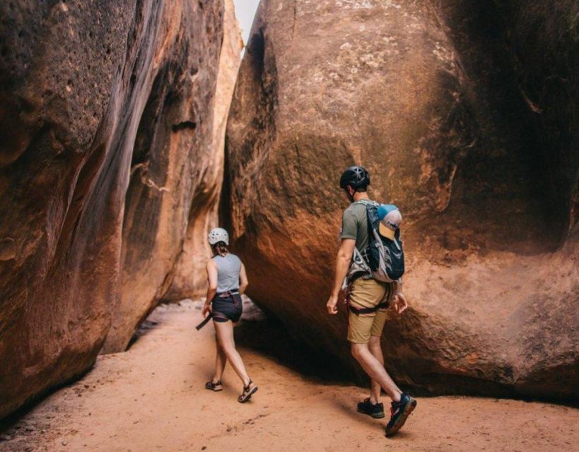 From Moab: Half-Day Canyoneering Adventure in Entrajo Canyon - The rappels that build confidence: 15 feet, then the 90-foot exit